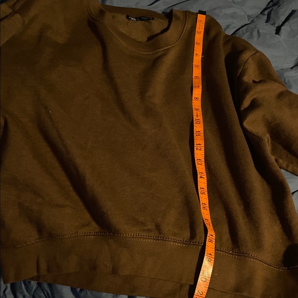 Zara Chocolate Brown Crewneck - Picture 8 of 9